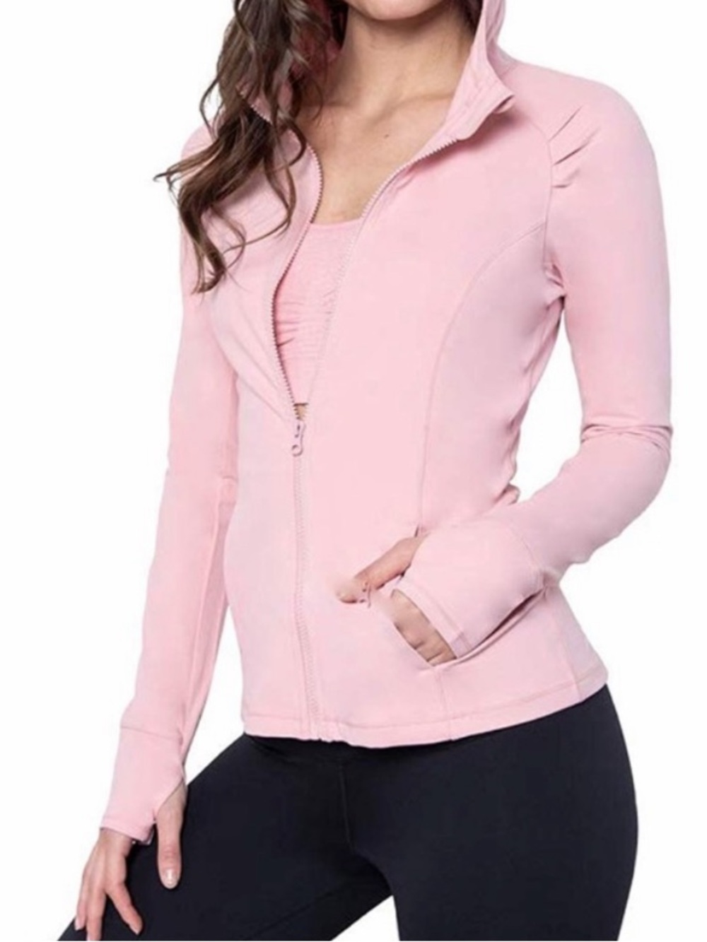 Yogalicious Long Sleeve Full Zip
Up Hoodie Jacket